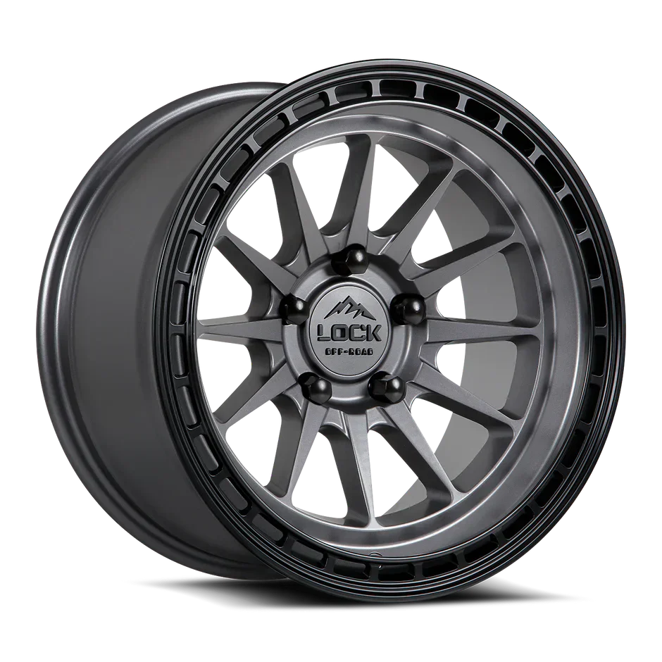 LOCK OFF-ROAD BAJA WHEELS MATTE GRAY W/MATTE BLACK RING