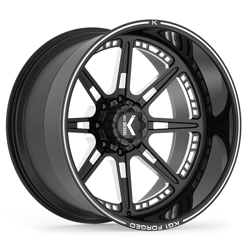 KG1 COMPASS CUSTOM WHEEL GLOSS BLACK MILLED