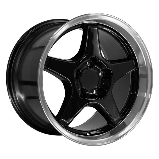 OE WHEELS CV01 17x11 5X120.65 50 BLACK WITH MACHINED LIP