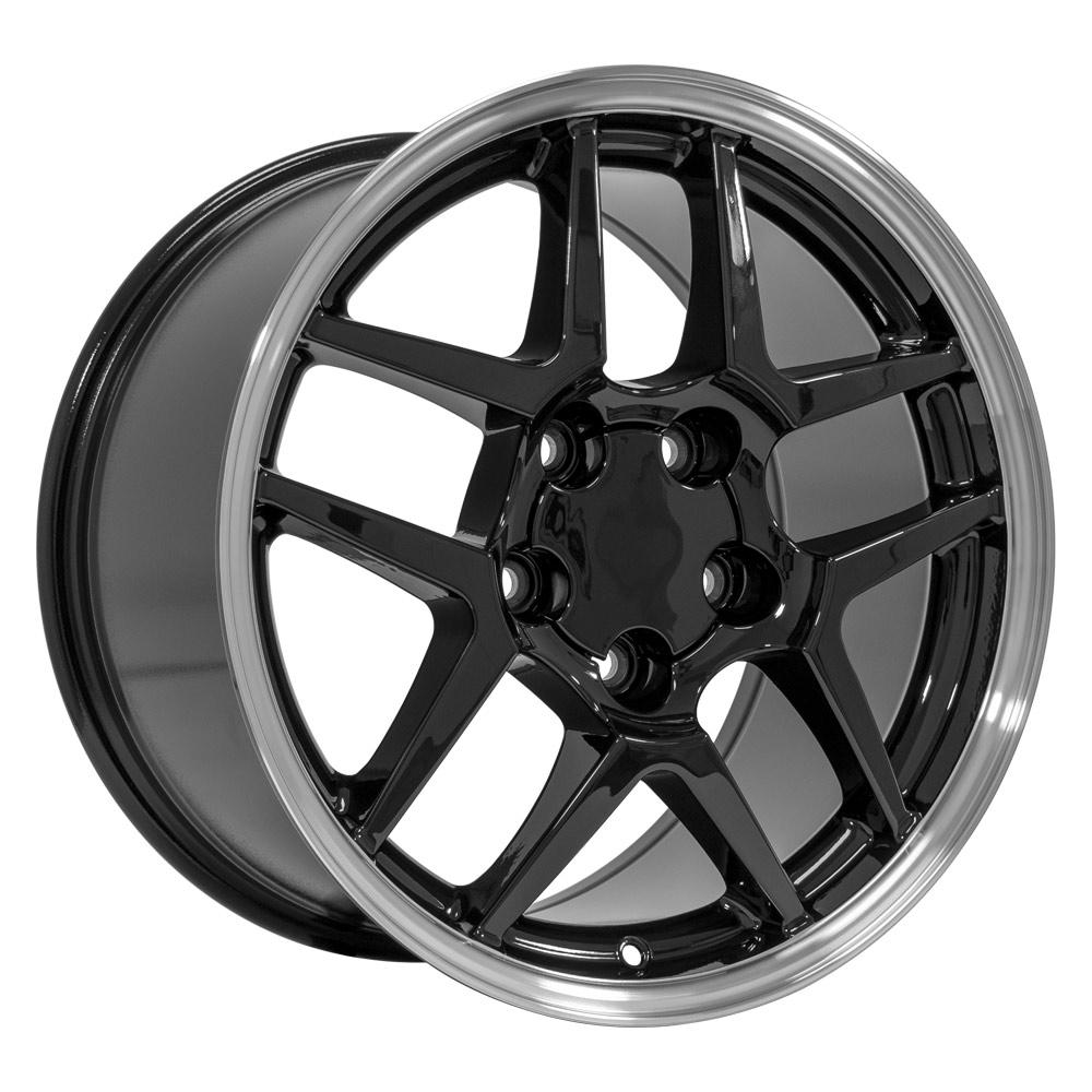 OE WHEELS CV04 17x9.5 5X120.65 54 BLACK WITH MACHINED LIP