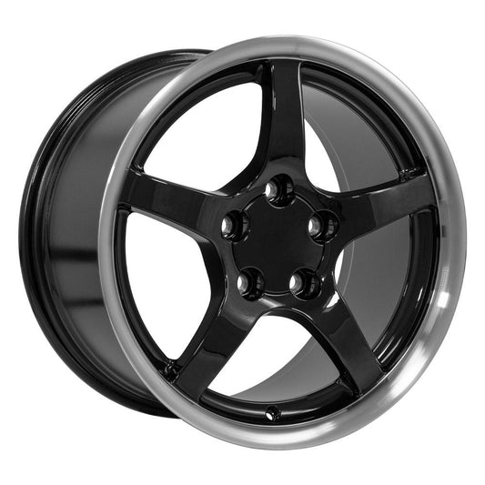 OE WHEELS CV05 17x9.5 5X120.65 54 BLACK WITH MACHINED LIP