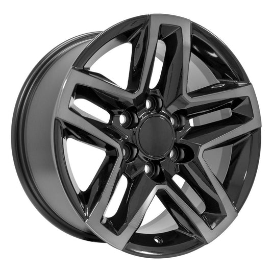 OE WHEELS CV34 18x8.5 6X139.7 26 BLACK MACHINED WITH TINTED CLEAR