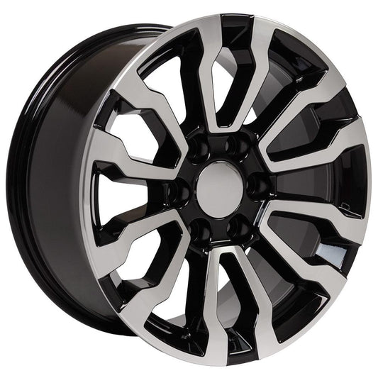 OE WHEELS CV35 18x8.5 6X139.7 24 BLACK MACHINED