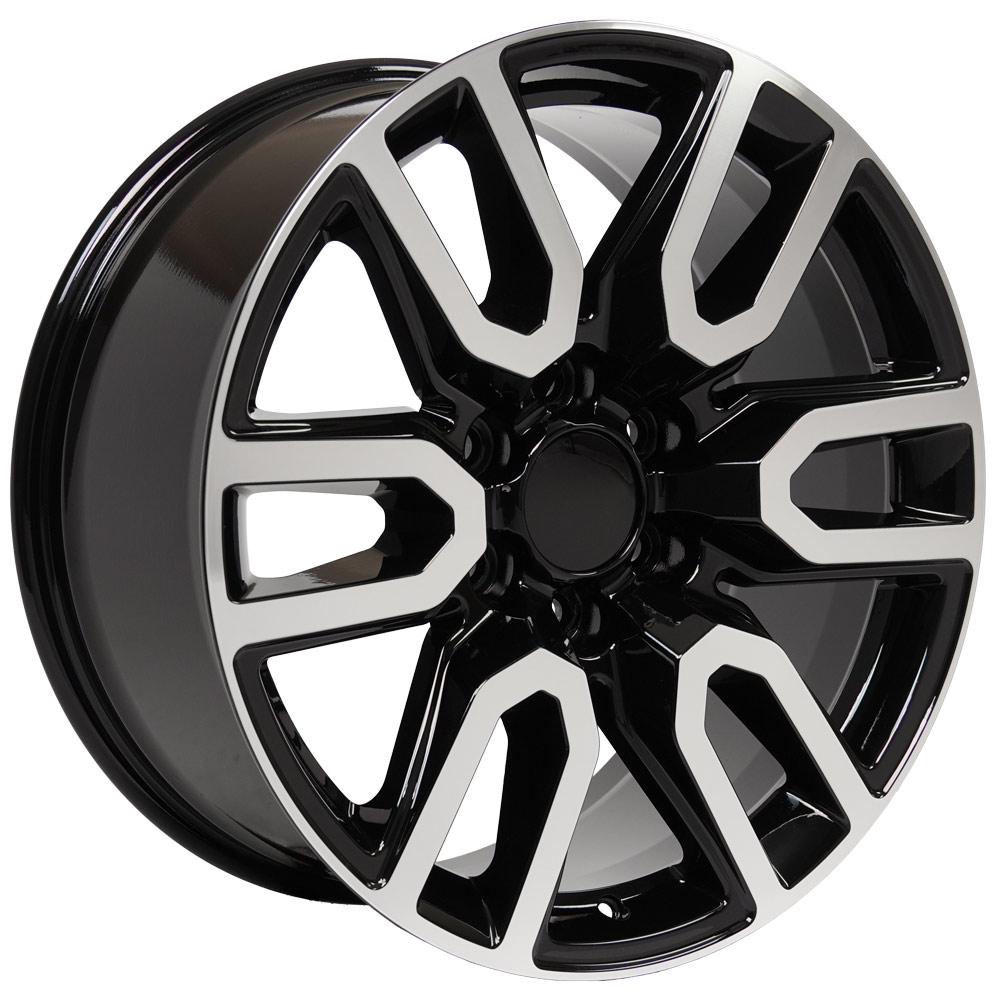 OE WHEELS CV36 20x9 6X139.7 24 BLACK MACHINED