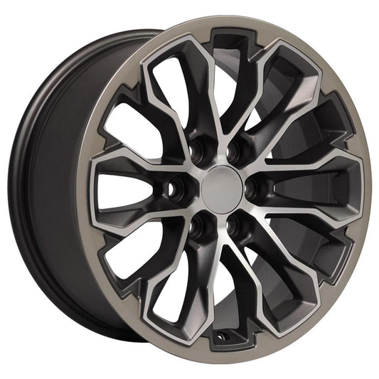 OE WHEELS CV54 17x8 6X120 33 SATIN GUNMETAL MACHINED FACE