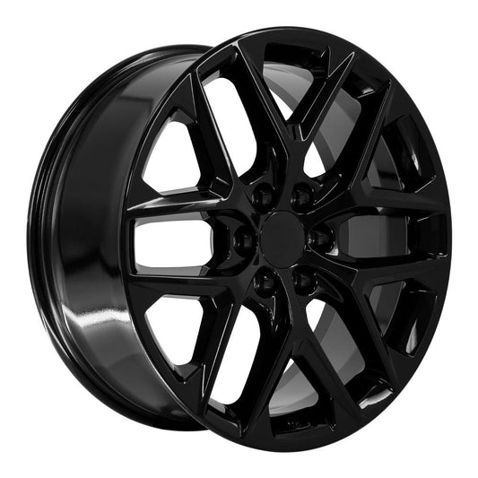 OE WHEELS CV62 22x9 6X139.7 28 GLOSS BLACK