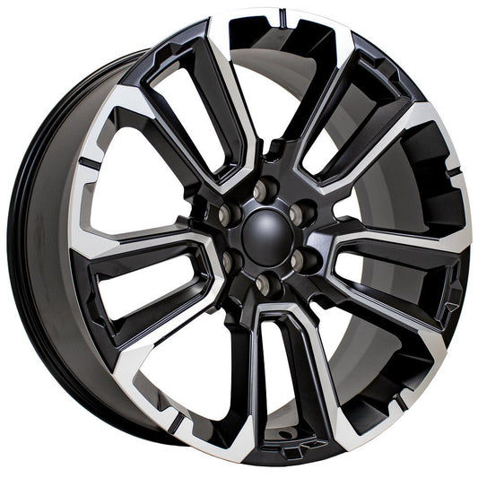 OE WHEELS CV68 24x10 6X139.7 28 SATIN BLACK WITH MILLED EDGE
