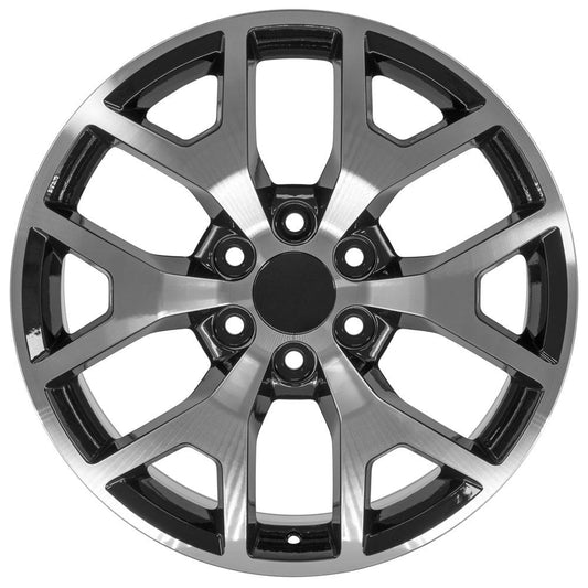 OE WHEELS CV92 22x9 6X139.7 31 BLACK MACHINED