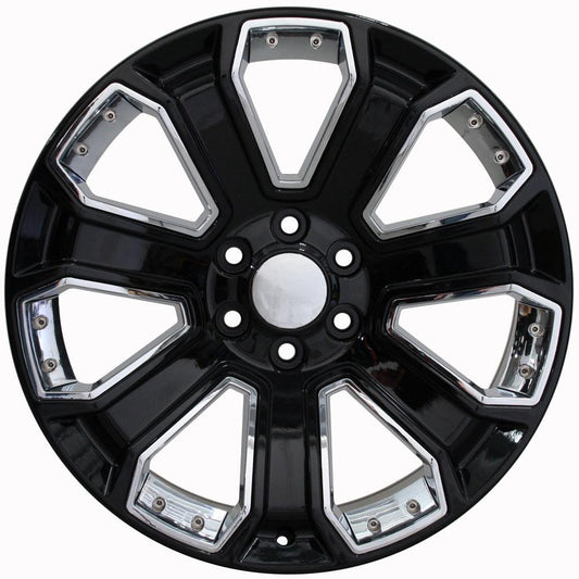 OE WHEELS CV93 22x9 6X139.7 24 BLACK WITH CHROME
