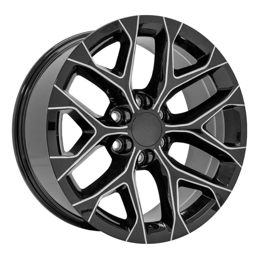 OE WHEELS CV98 20x9 6X139.7 27 BLACK WITH MILLED EDGE