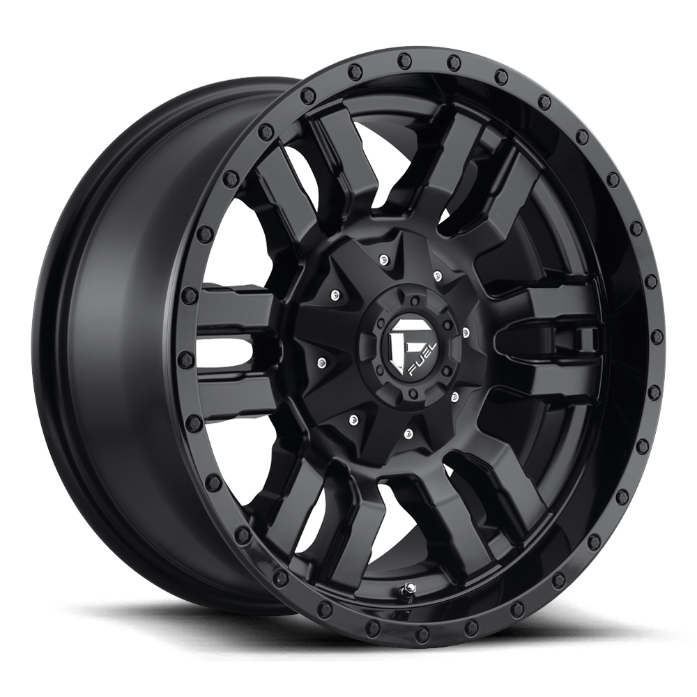 Fuel D596 SLEDGE MATTE BLACK GLOSS BLACK LIP