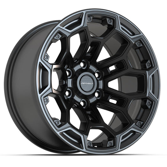 DEFIANT DF03 18x9 6X139.7 -12 SATIN BLACK W/ SATIN CHARCOAL