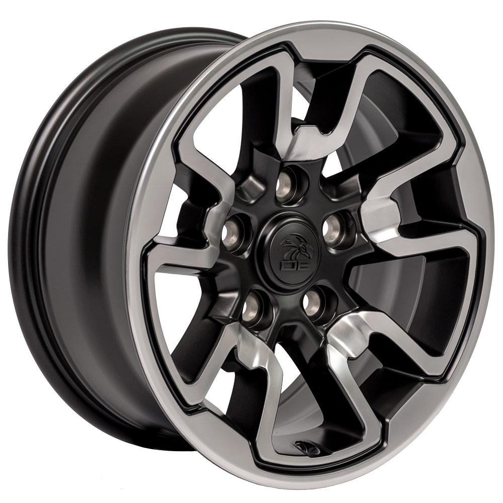 OE WHEELS DG55 17x8 5X139.7 18 POLISHED WITH PAINTED INLAY