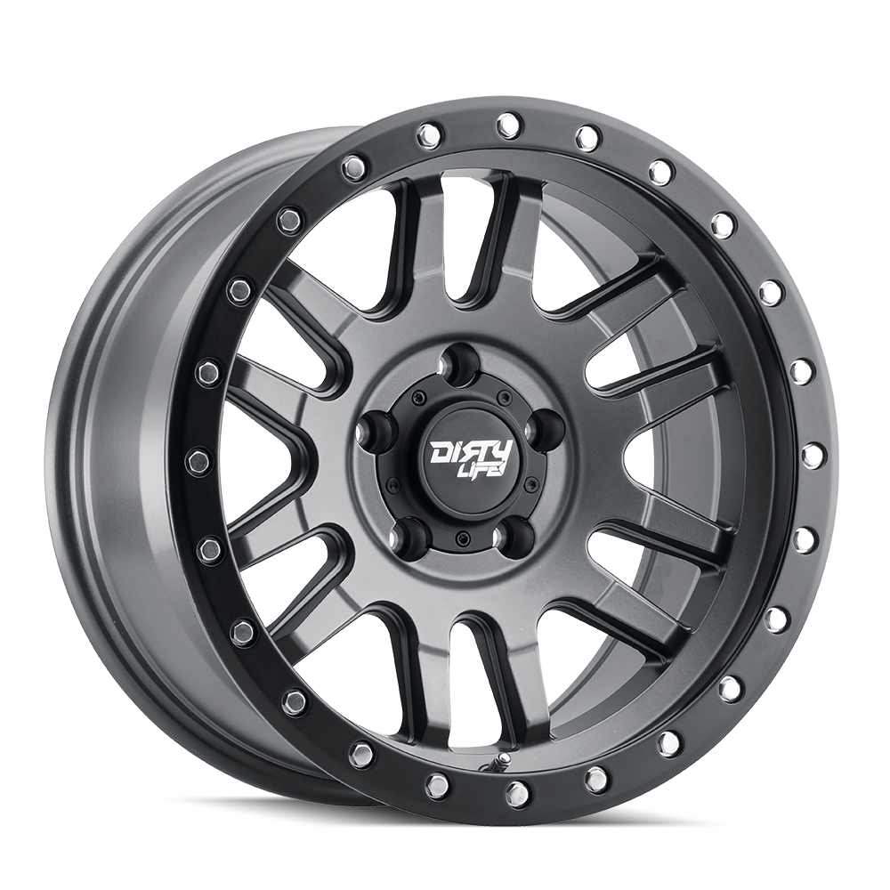 Dirty Life Canyon Pro 9309 Custom Wheel Satin Graphite with Black Lip