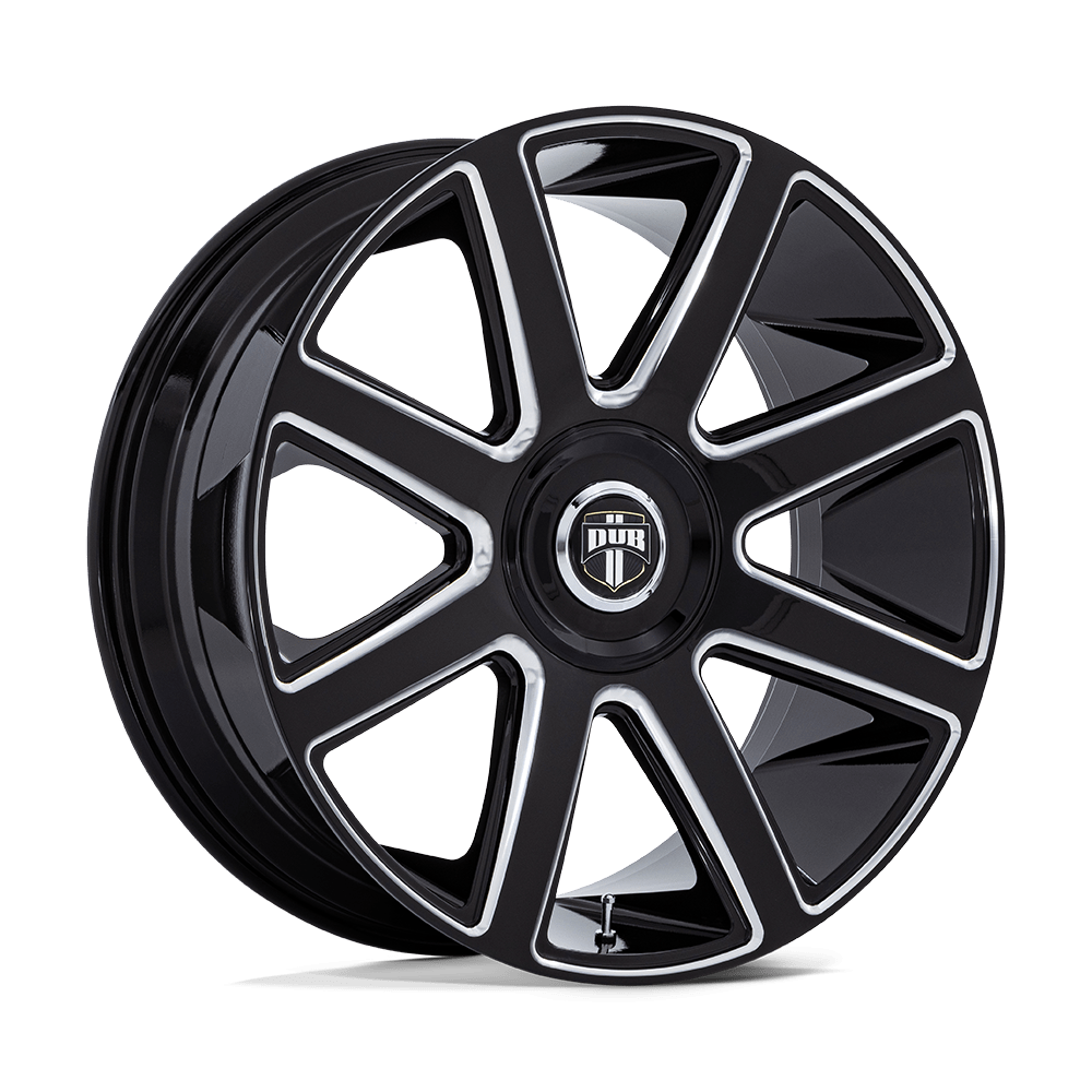 DUB 1PC DC273 PULL GLOSS BLACK MILLED