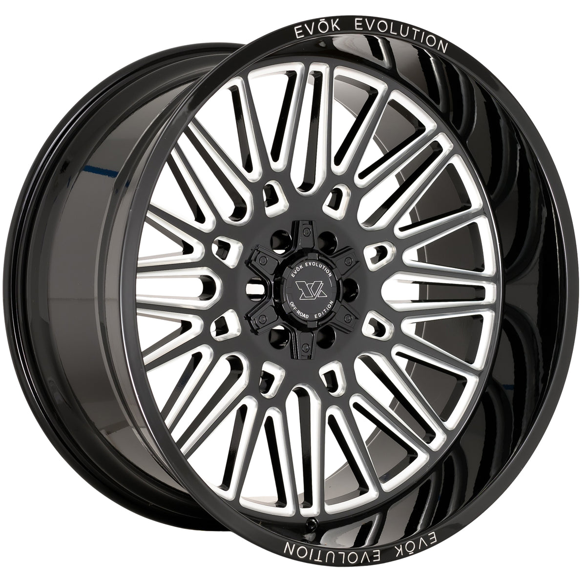 Evok EV502 Custom Wheel Gloss Black Milled Spokes