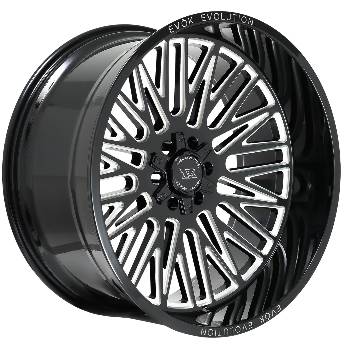 Evok EV503 Custom Wheel Gloss Black Milled Spokes
