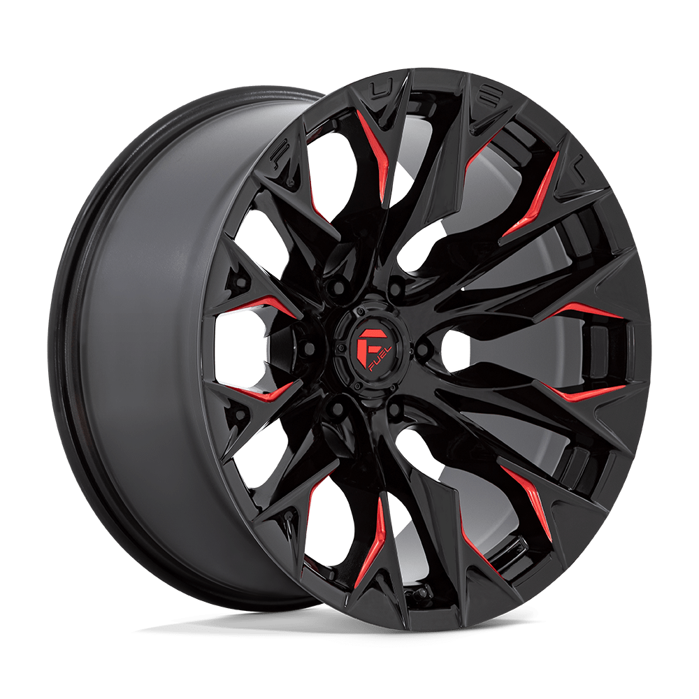 Fuel D823 FLAME GLOSS BLACK MILLED WITH CANDY RED