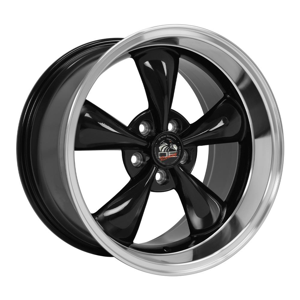 OE WHEELS FR01 18x10 5X114.3 22 BLACK WITH MACHINED LIP