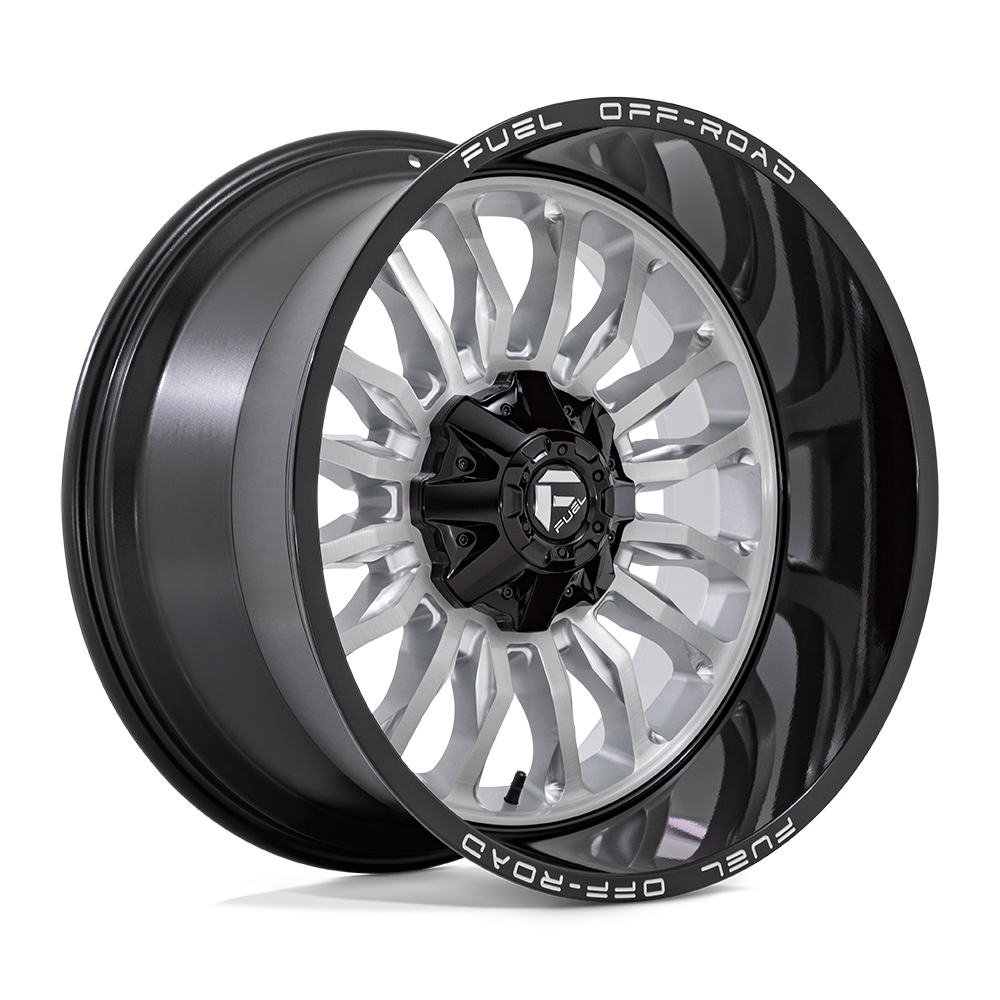 Fuel D798 ARC SILVER BRUSHED FACE WITH MILLED BLACK LIP