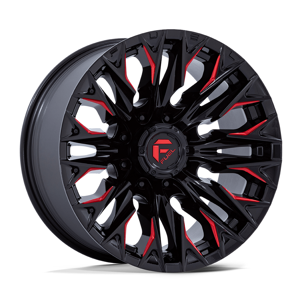 Fuel D823 FLAME GLOSS BLACK MILLED WITH CANDY RED