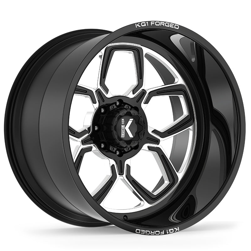 KG1 GEAR-5 CUSTOM WHEEL GLOSS BLACK MILLED