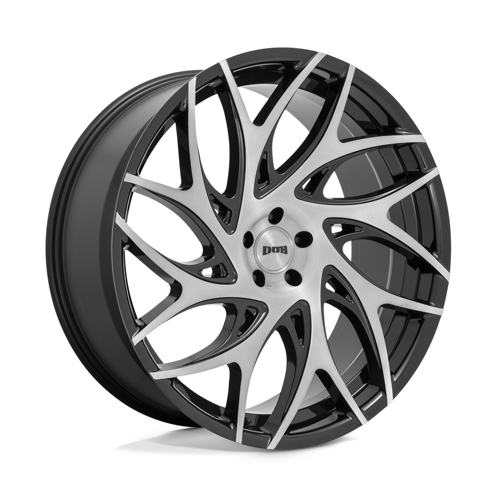 DUB 1PC S260 G.O.A.T. BRUSHED FACE WITH GLOSS BLACK DARK TINT SPOKES