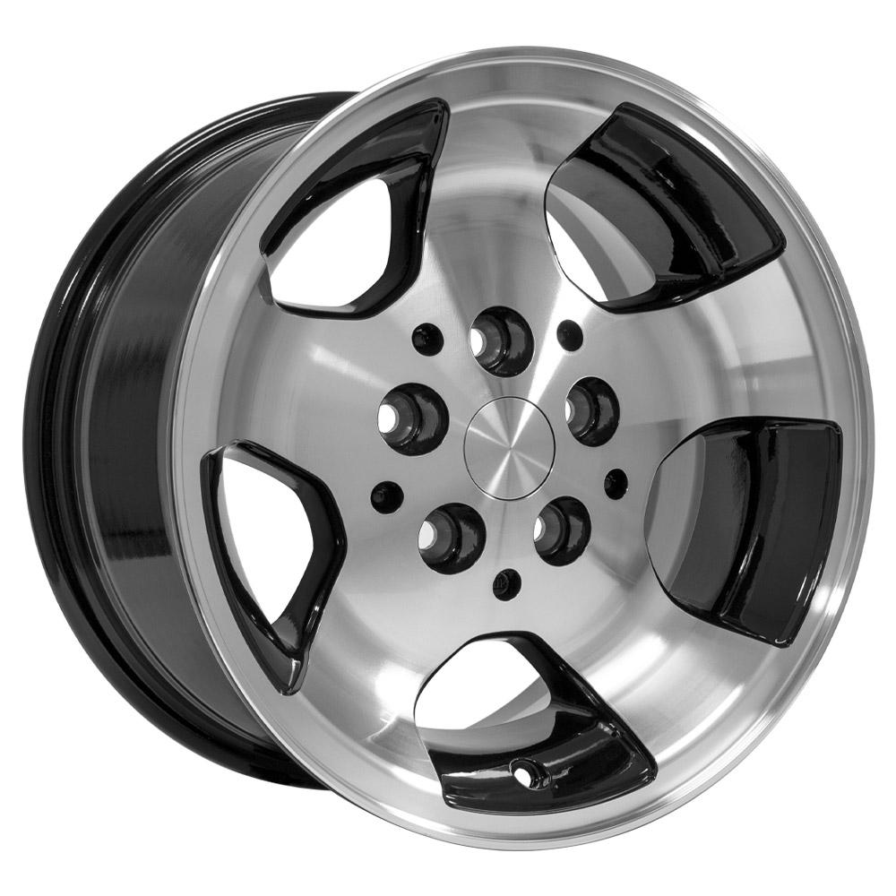 OE WHEELS JP08 15x8 5X114.3 25.4 BLACK MACHINED
