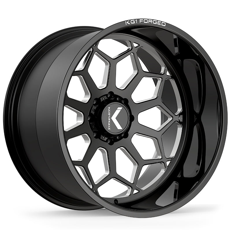 KG1 SPREADER CUSTOM WHEEL GLOSS BLACK MILLED