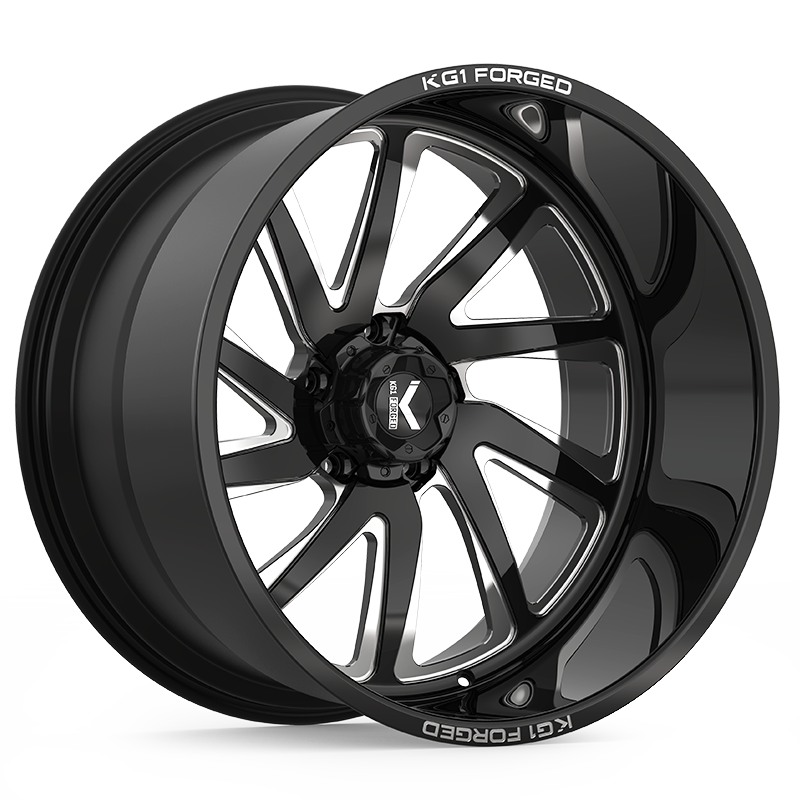 KG1 VILE CUSTOM WHEEL GLOSS BLACK MILLED