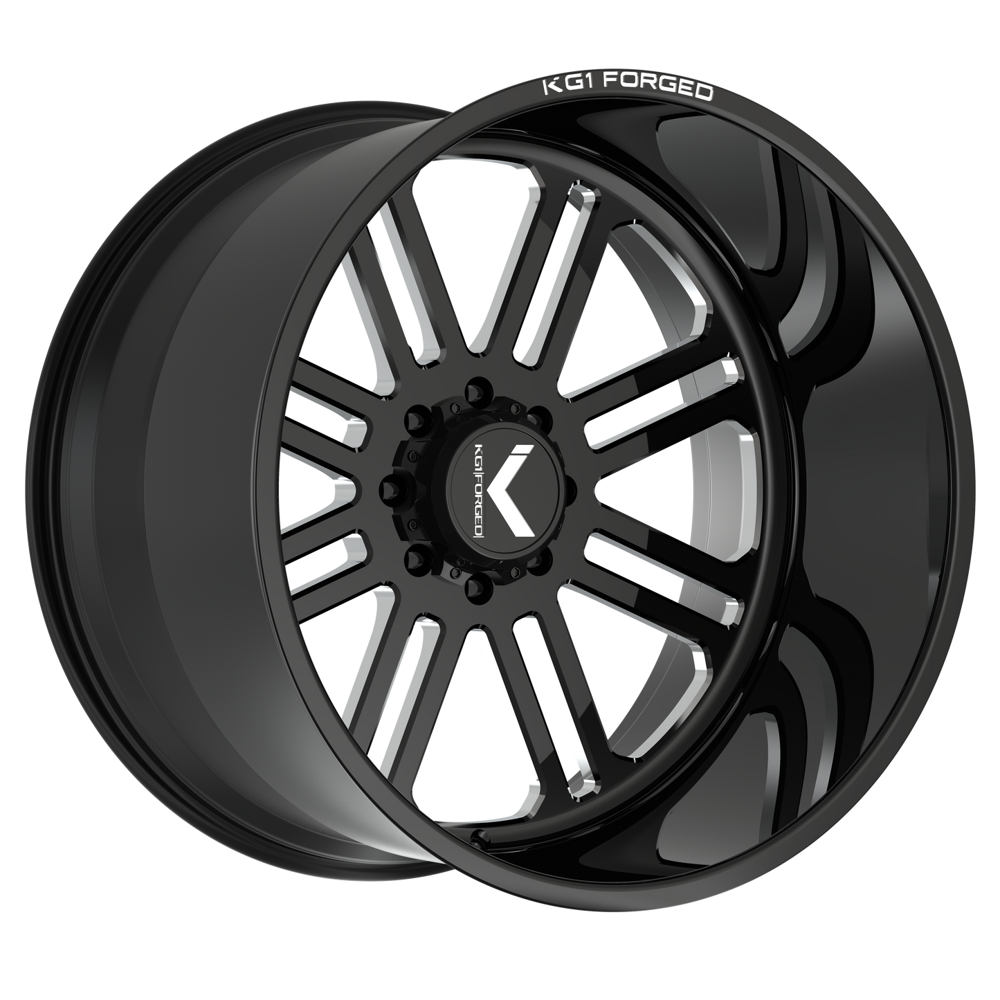 KG1 H8TER CUSTOM WHEEL GLOSS BLACK MILLED