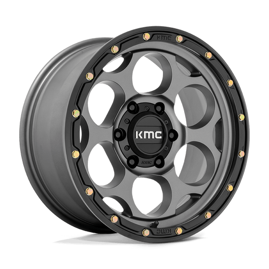 KMC KM541 DIRTY HARRY SATIN GRAY WITH BLACK LIP