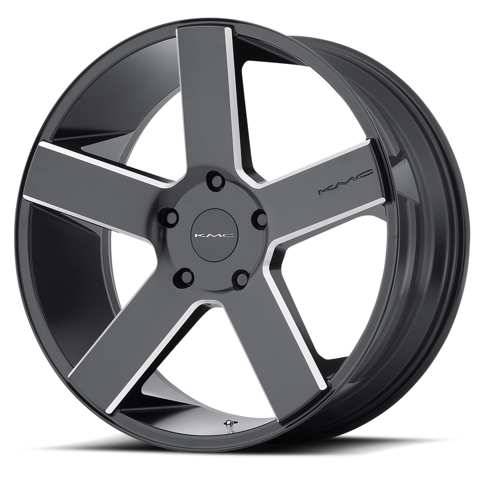 KMC KM690 MC 5 SATIN BLACK BLACK WITH MILLED SPOKES
