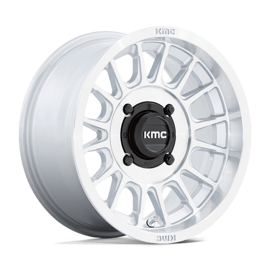 KMC Powersports KS138 IMPACT UTV SILVER WITH MACHINED FACE