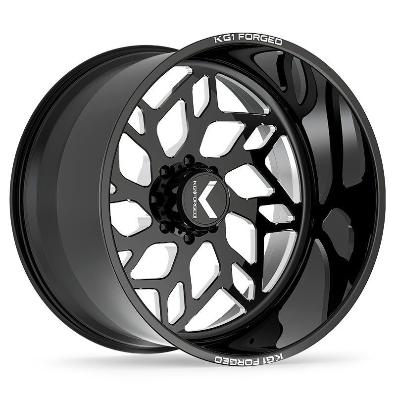 KG1 KREATOR CUSTOM WHEEL GLOSS BLACK MILLED