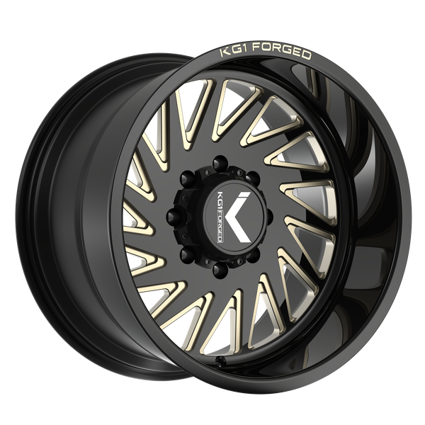 KG1 OUTBURST CUSTOM WHEEL GLOSS BLACK GOLD MILLED