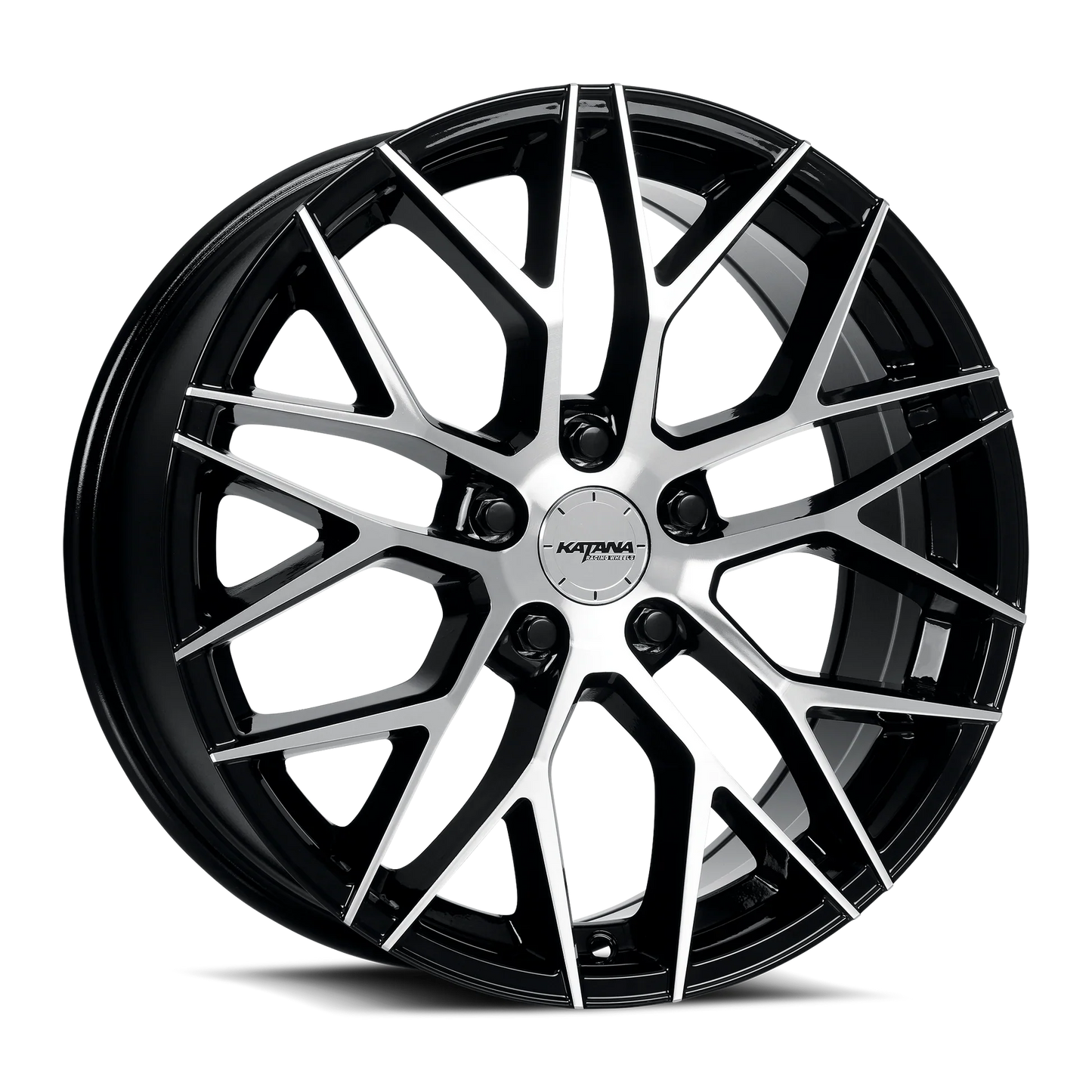 KATANA PERFORMANCE KR01 WHEELS GLOSS BLACK W/ MACHINED FACE