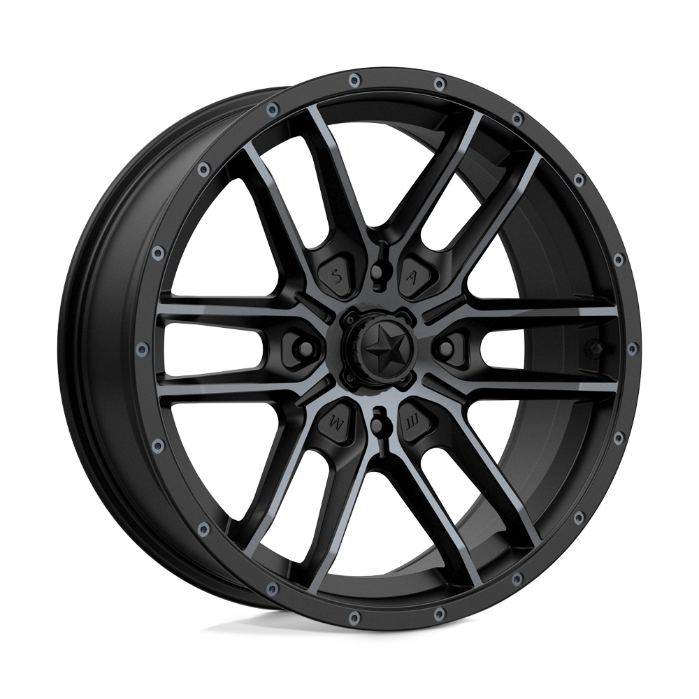 MSA Offroad Wheels M43 FANG SATIN BLACK WITH TITANIUM TINT