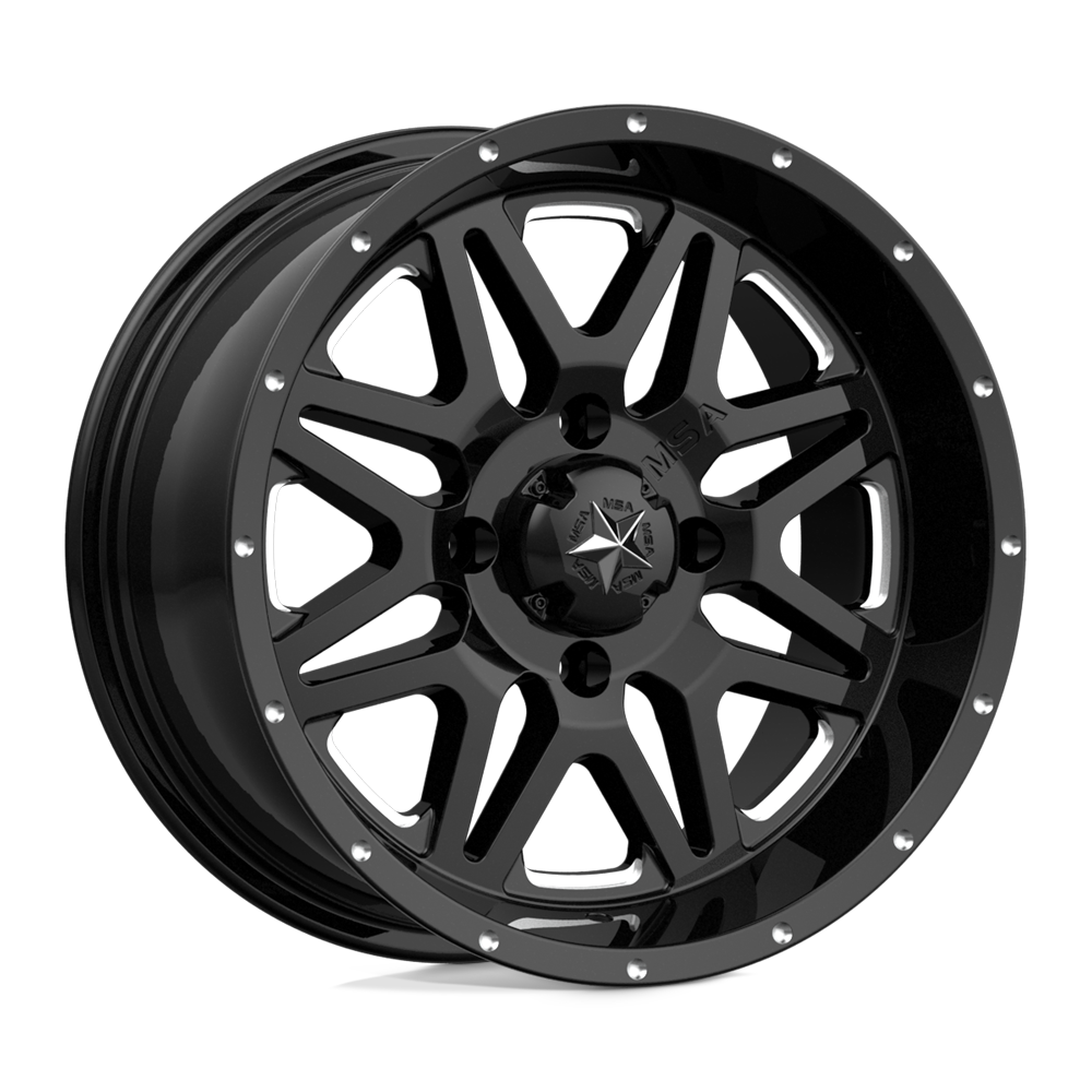 MSA Offroad Wheels M26 VIBE MILLED GLOSS BLACK