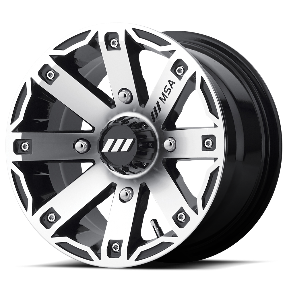 MSA Offroad Wheels M27 RAGE MACHINED GLOSS BLACK