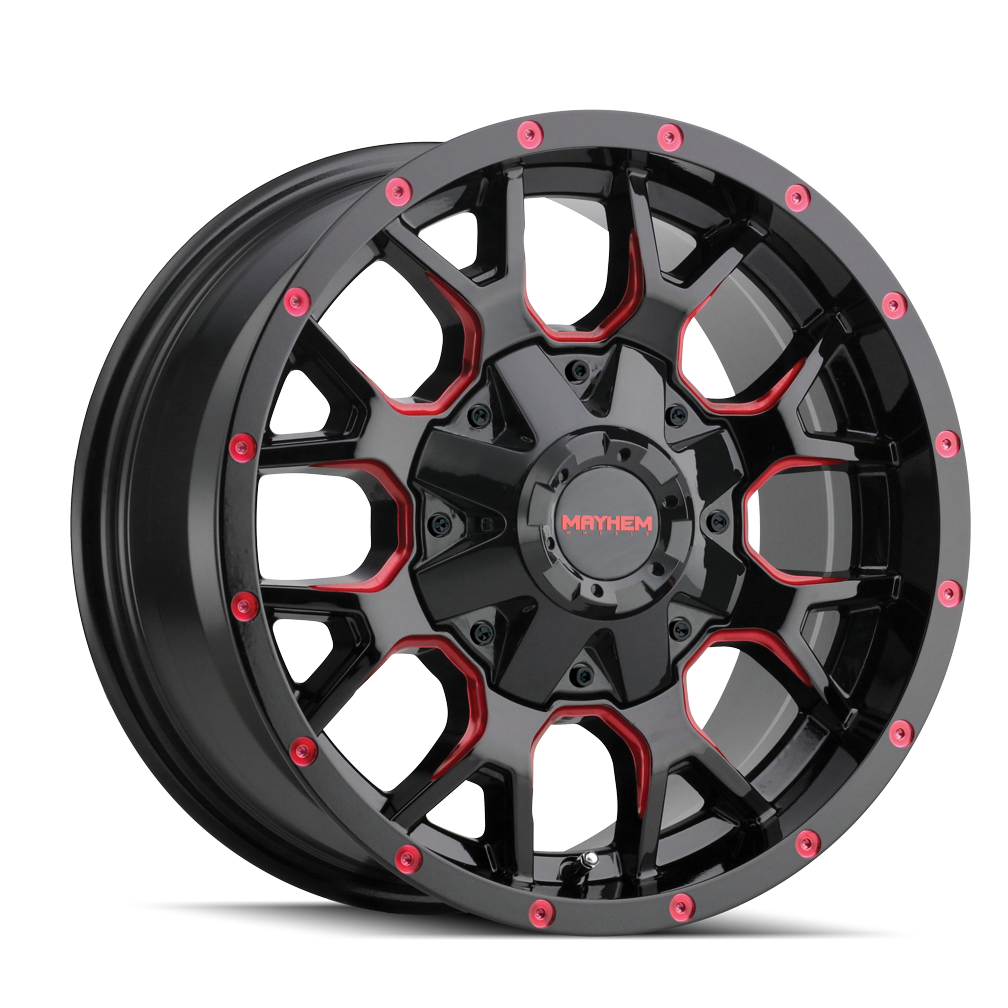 MAYHEM WARRIOR GLOSS BLACK MILLED PRISM RED