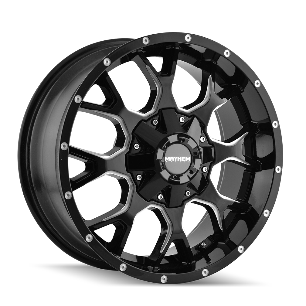 Mayhem Warrior 8015 Custom Wheel Gloss Black Milled