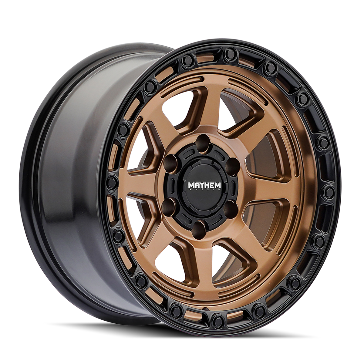 Mayhem Ridgeline 8306 Custom Wheel Satin Bronze with Black Lip