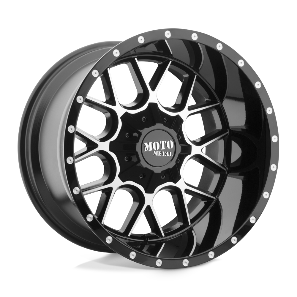 Moto Metal MO986 SIEGE GLOSS BLACK MACHINED