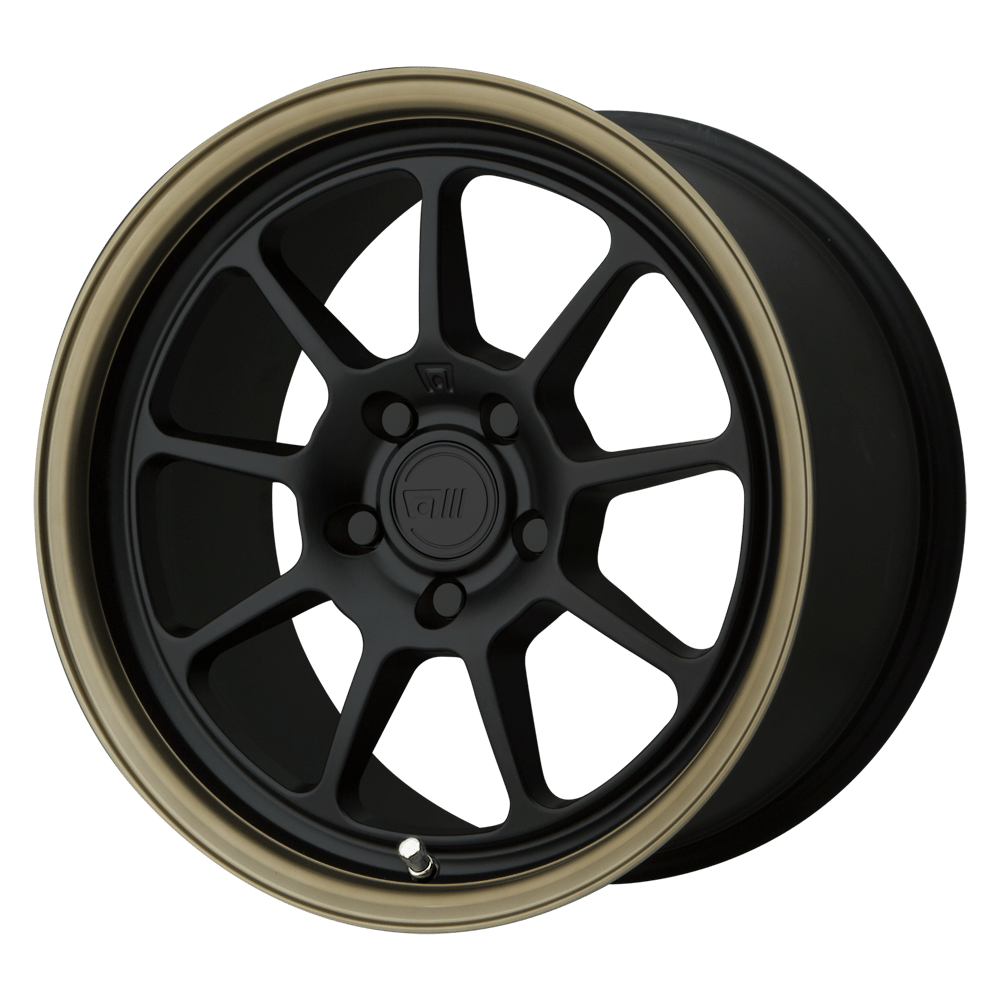 Motegi MR135 MATTE BLACK CENTER BRONZE LIP