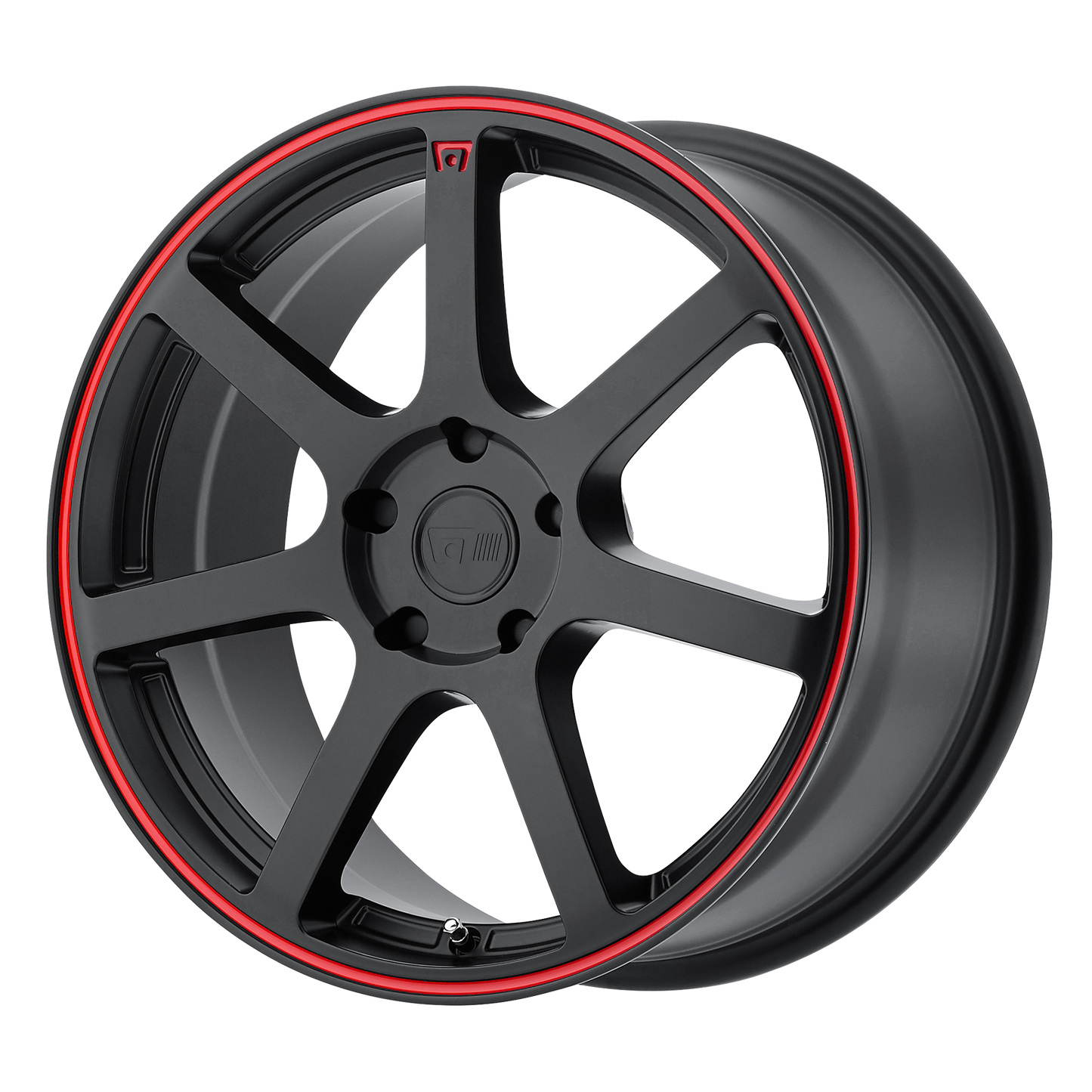 Motegi MR132 MATTE BLACK RED STRIPE