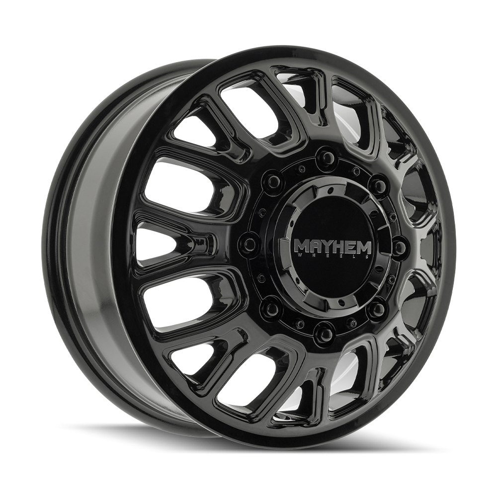 Mayhem Cogent Dually 8107D Front Custom Wheel Gloss Black