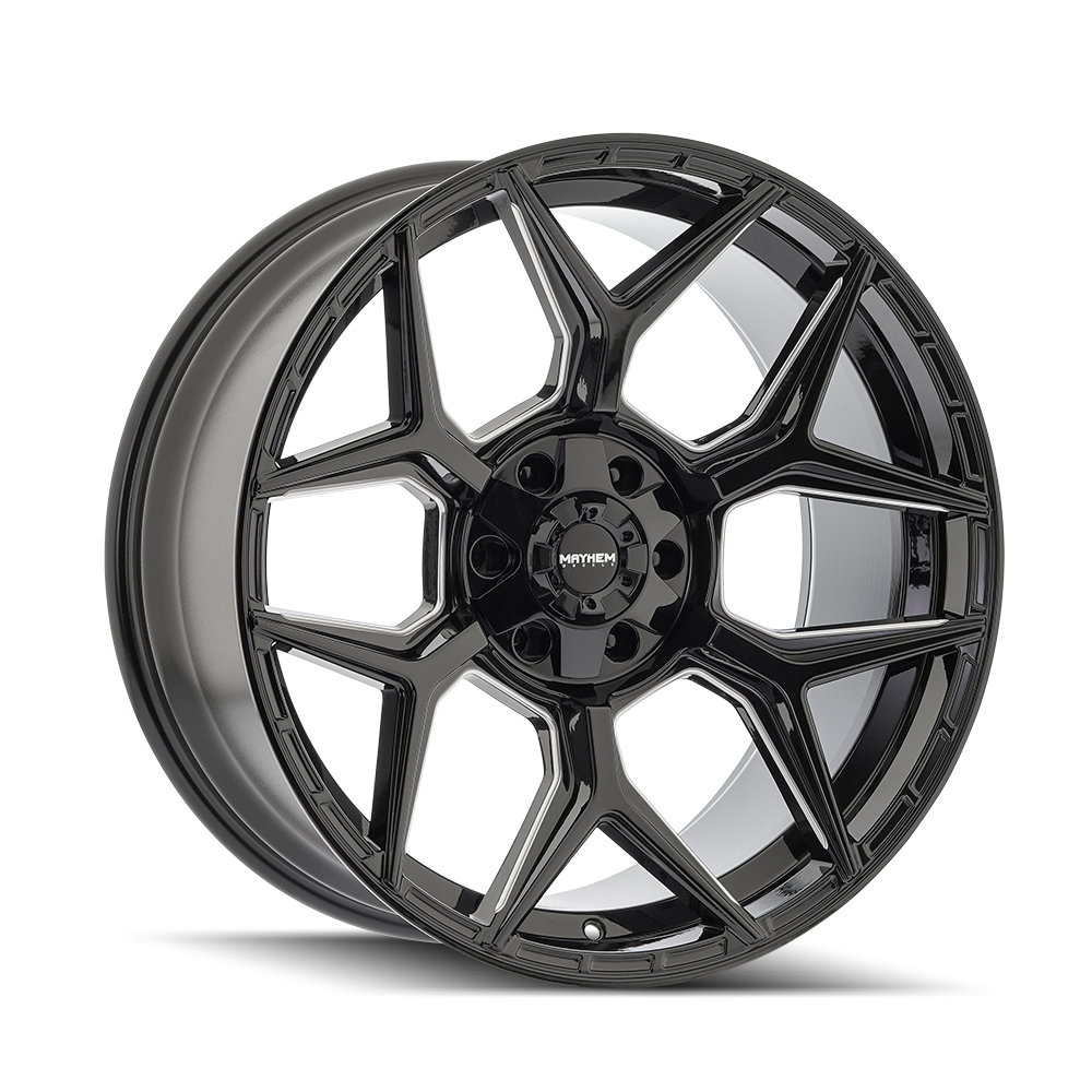 Mayhem Vanquish 8119 Custom Wheel Gloss Black Milled
