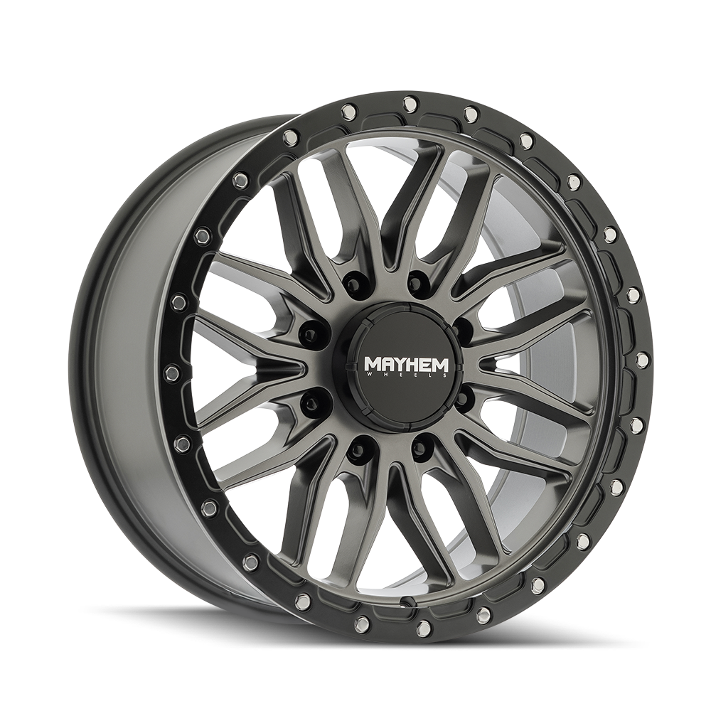 Mayhem Vector 8310 Custom Wheel Matte Gunmetal Black Lip