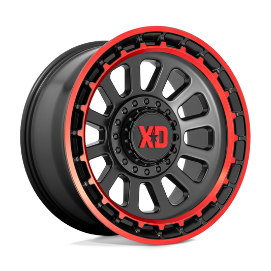 XD XD856 OMEGA SATIN BLACK MACHINED LIP WITH RED TINT